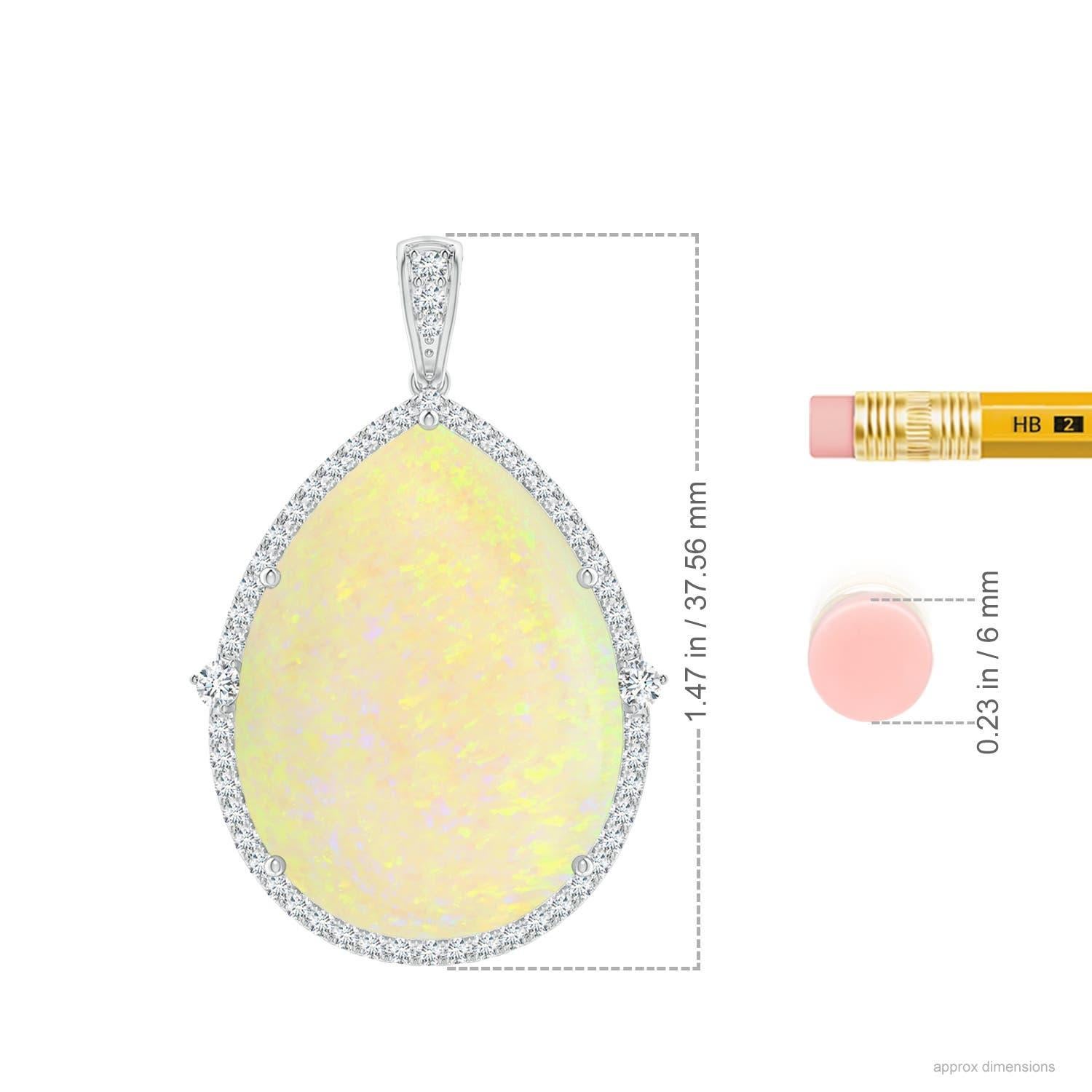 Angara Natural Classic GIA zertifiziert 16,84ct Opal Halo-Anhänger in 14K massivem Gold Damen im Angebot