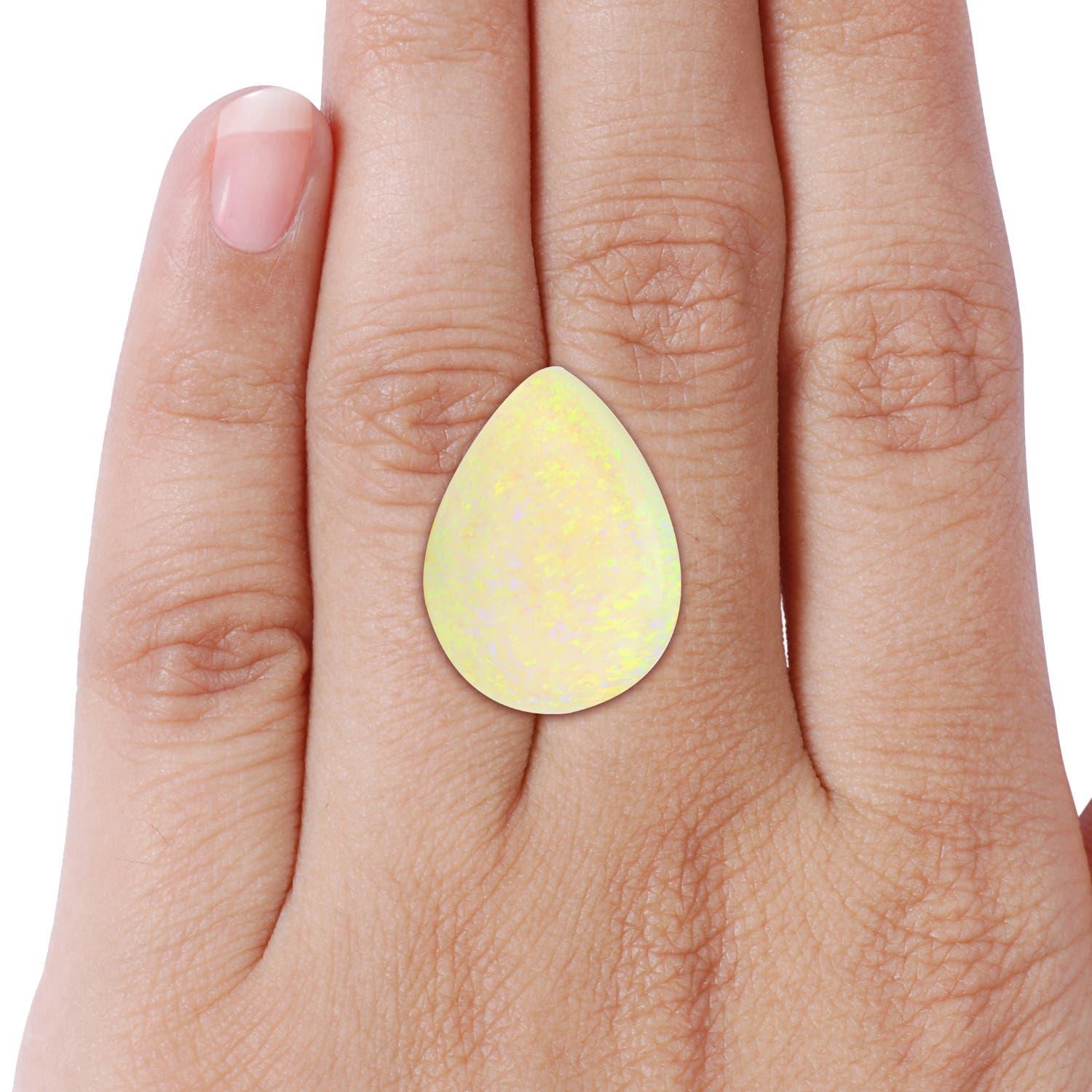 Angara Natural Classic GIA zertifiziert 16,84ct Opal Halo-Anhänger in 14K massivem Gold im Angebot 2