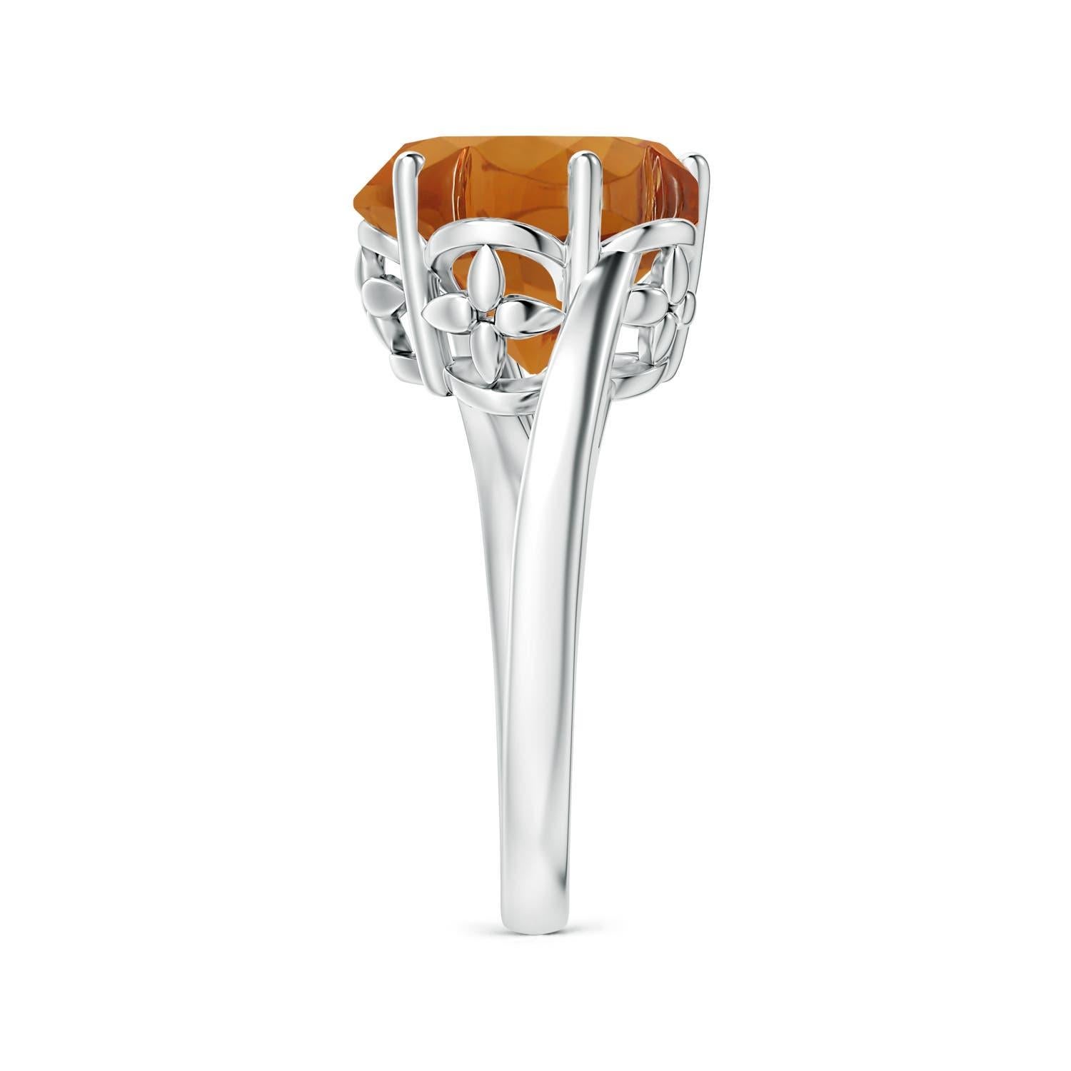 Anello con fiore di citrino di Angara Nature Classic certificato GIA da 5,36 carati in oro 14K In condizioni Nuovo in vendita a Los Angeles, CA