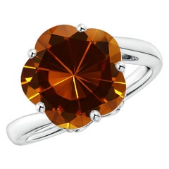 Anello con fiore di citrino di Angara Nature Classic certificato GIA da 5,36 carati in oro 14K