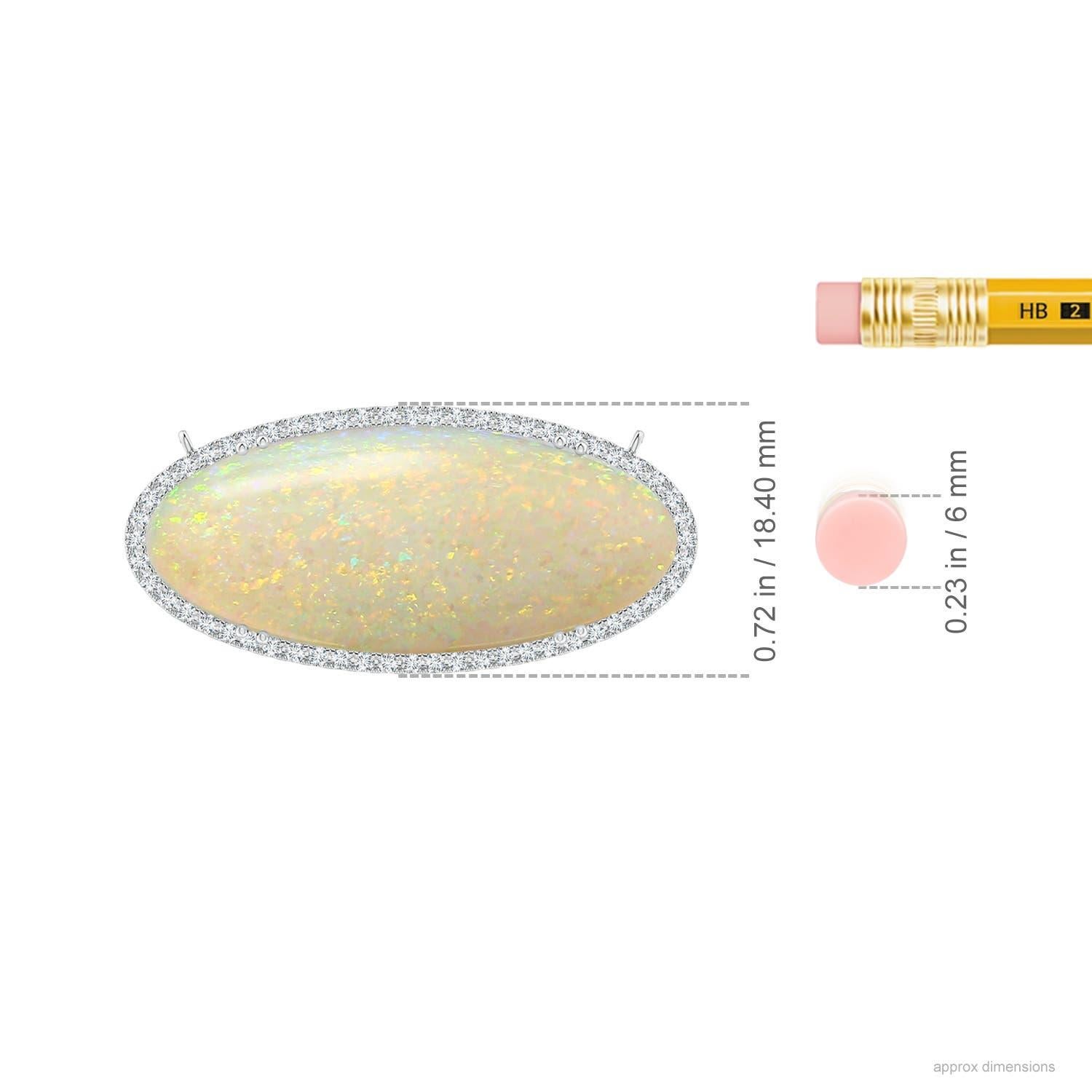 Donna Collana di opale ovale da 19,55 ct in oro 14K di Angara Nature Classic GIA Certified in vendita