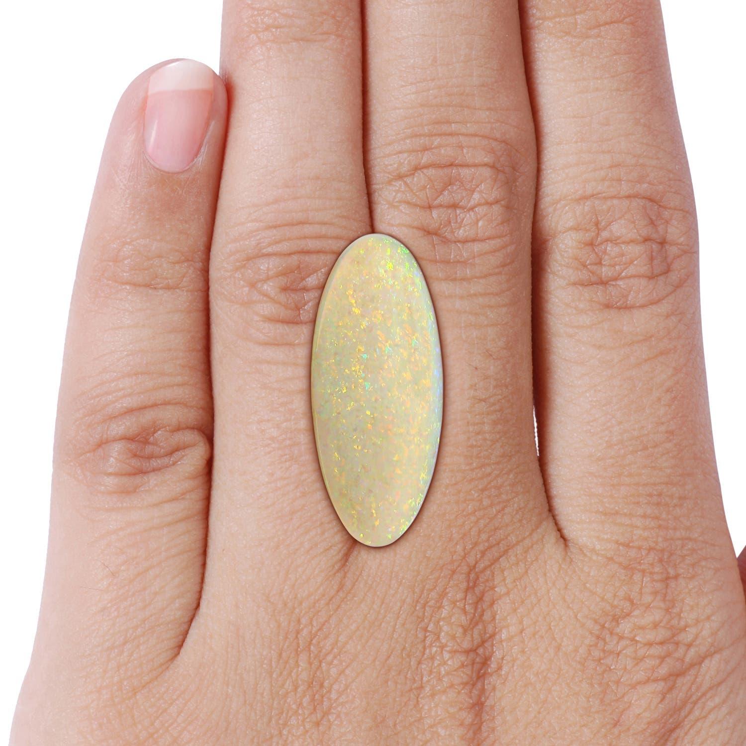 Collana di opale ovale da 19,55 ct in oro 14K di Angara Nature Classic GIA Certified in vendita 2