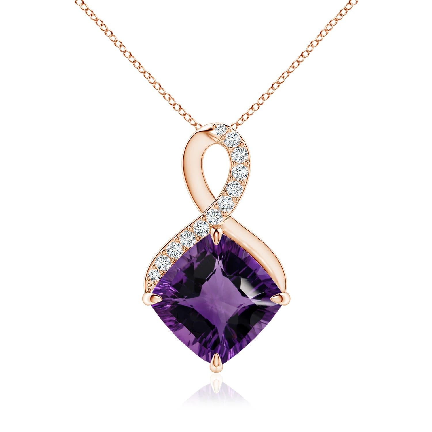 Pendentif en or massif 14K avec améthyste naturelle certifiée GIA de 13,07ct The Claw Set en vente 4