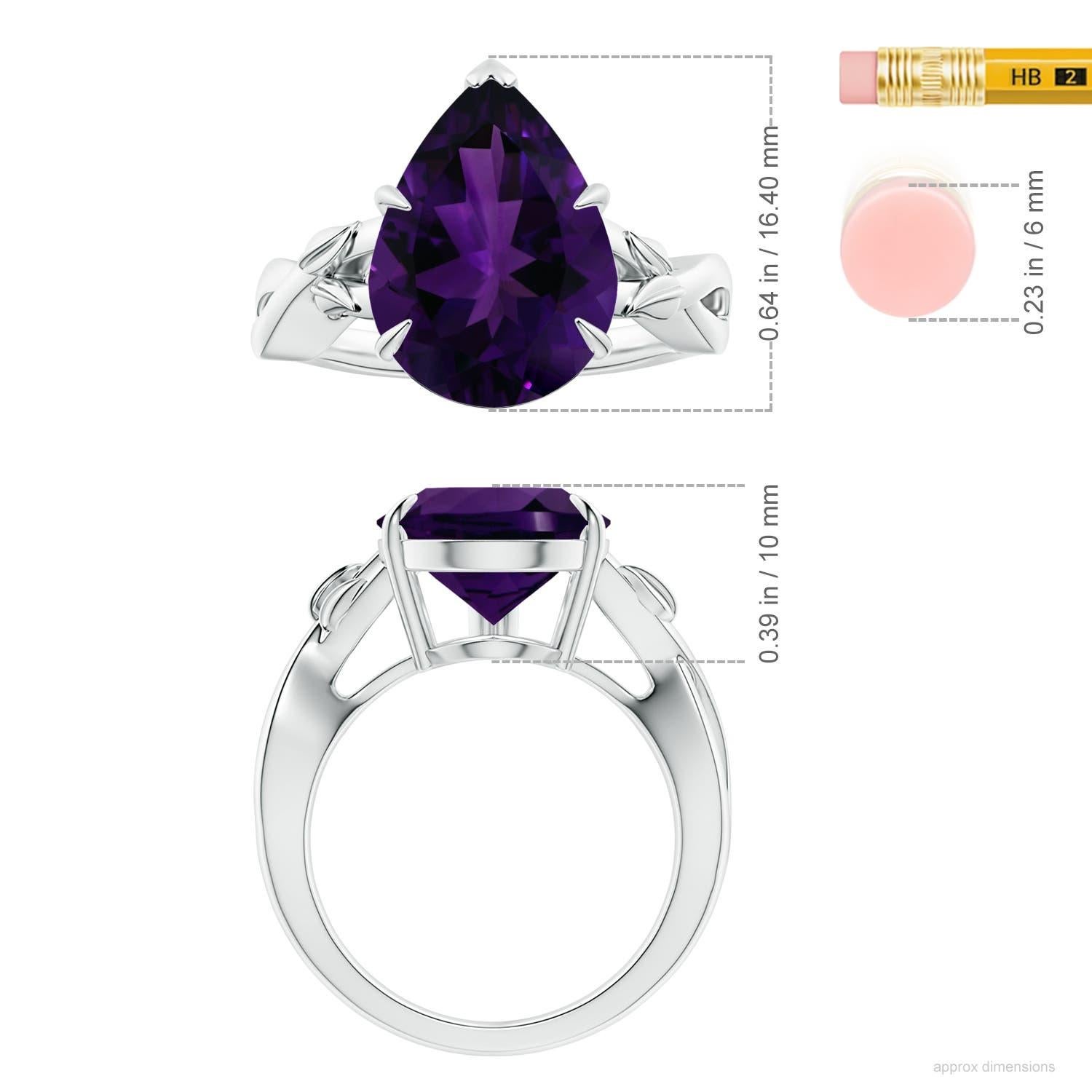 Donna Angara Nature Claw-Set GIA Certified Solitaire 7.33ct Amethyst Ring in 14K Gold in vendita