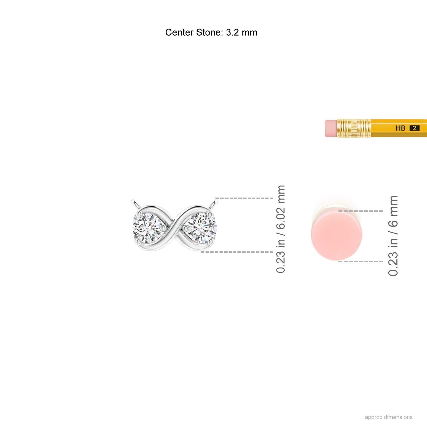 Taille ronde Collier pendentif double diamant naturel Angara en or massif 14K en vente