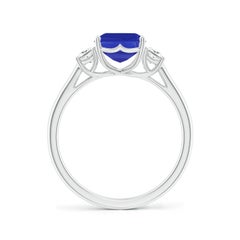 Angara Natural Emerald-Cut 2.4ct Tanzanite & Diamond Engagement Ring in 14K Gold