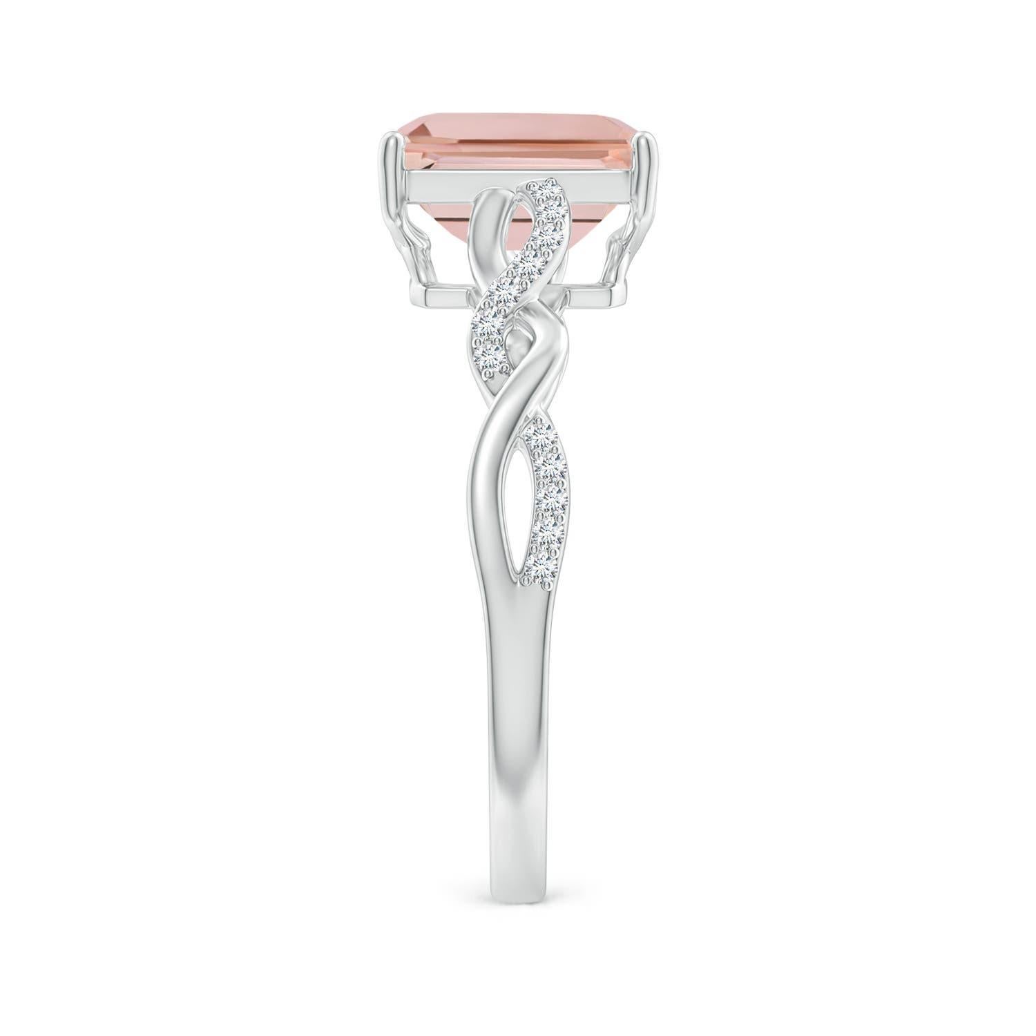 Donna Anello Angara con smeraldo naturale e solitario da 1,4 carati di morganite in oro massiccio 14 carati in vendita