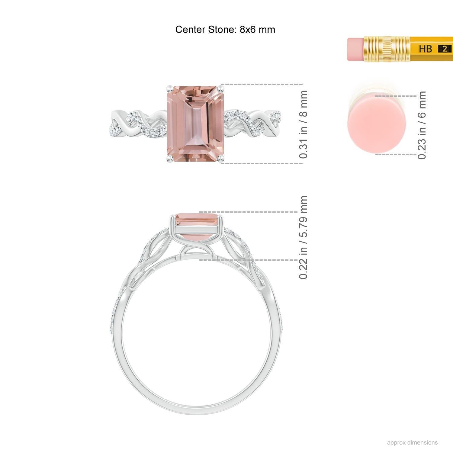Anello Angara con smeraldo naturale e solitario da 1,4 carati di morganite in oro massiccio 14 carati in vendita 1