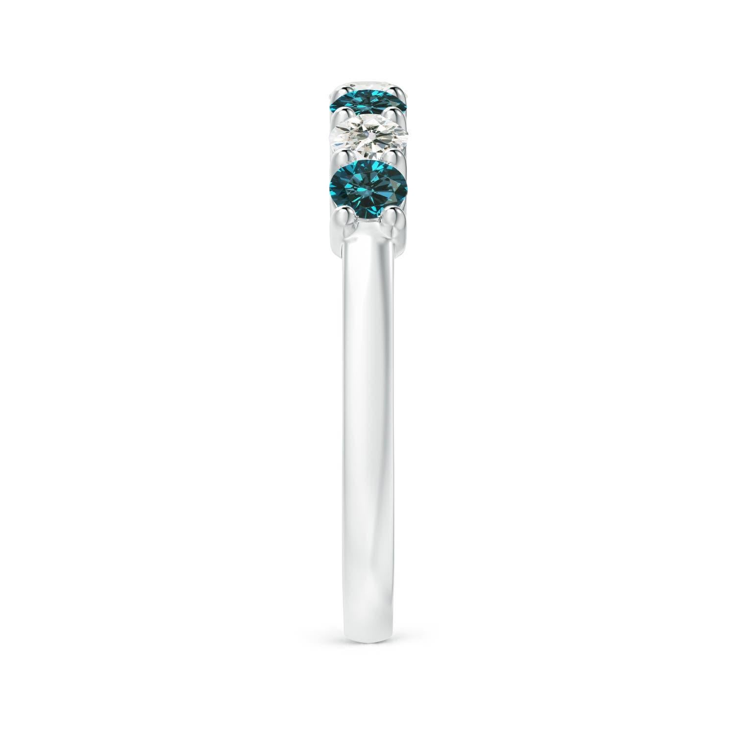 Angara Natural Enhanced Blau und Weiß Diamant Ehering in 14K Solid Gold im Zustand „Neu“ im Angebot in Los Angeles, CA