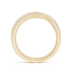 Angara Natural Entwined Diamond Wrap Ring in 14K Solid Gold for Women
