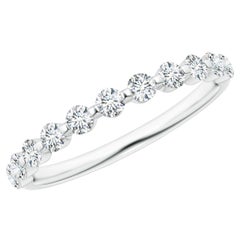 Bague de mariage éternelle en or massif 14K à diamants ronds flottants naturels Angara