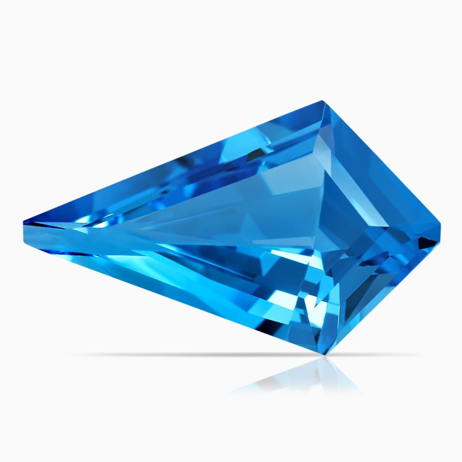 Angara Pendentif en or massif 14K avec topaze bleue suisse certifiée GIA de 10,21 ct Naturel en vente 1