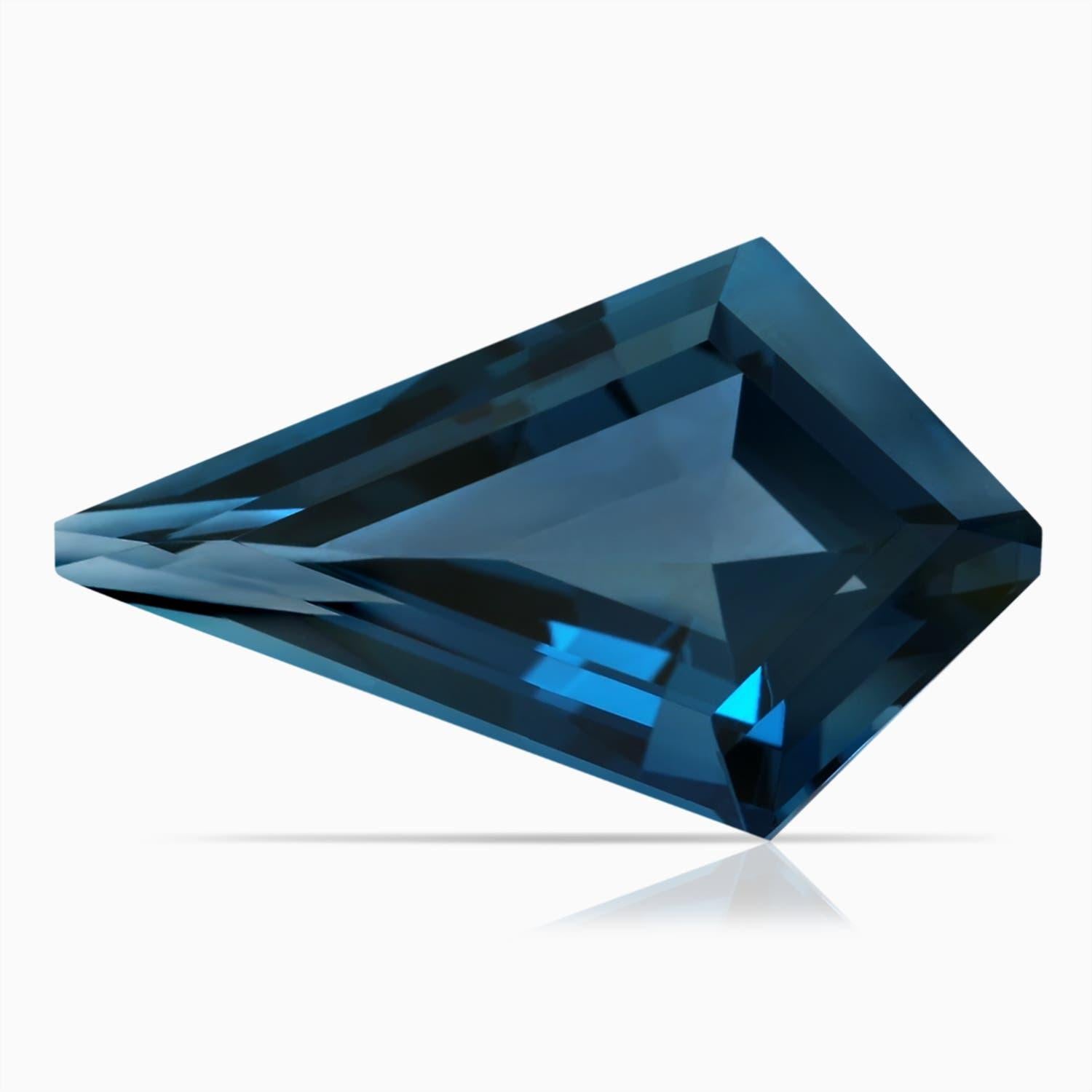 Pendentif en or massif 14K avec topaze bleue de Londres de 12,33ct certifiée GIA et de couleur naturelle Angara en vente 1