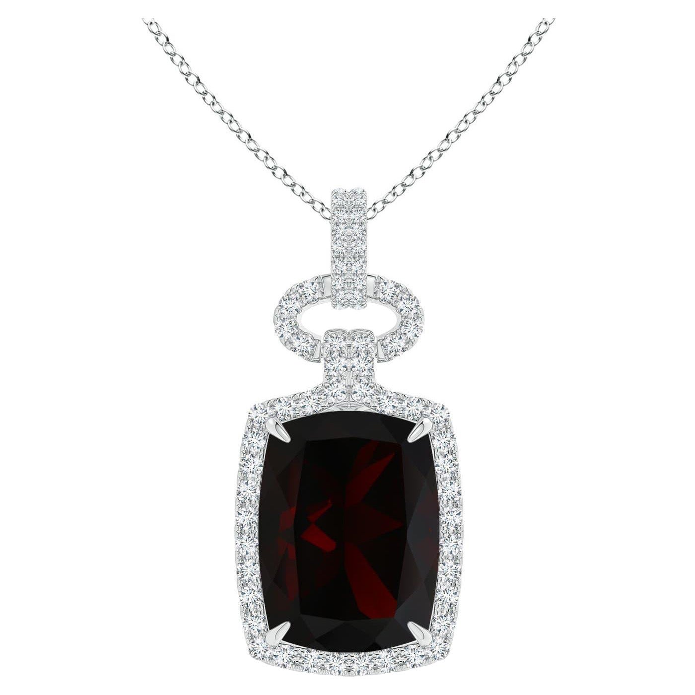 Angara Natural GIA zertifiziert 15,46 ct Granat-Anhänger in 14K massivem Gold für Frauen im Angebot