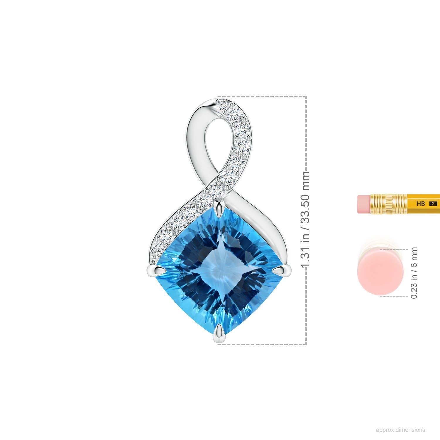 Angara Natural GIA zertifiziert 16,45 ct Schweizer Blau Topas Anhänger in 14K massivem Gold im Zustand „Neu“ im Angebot in Los Angeles, CA