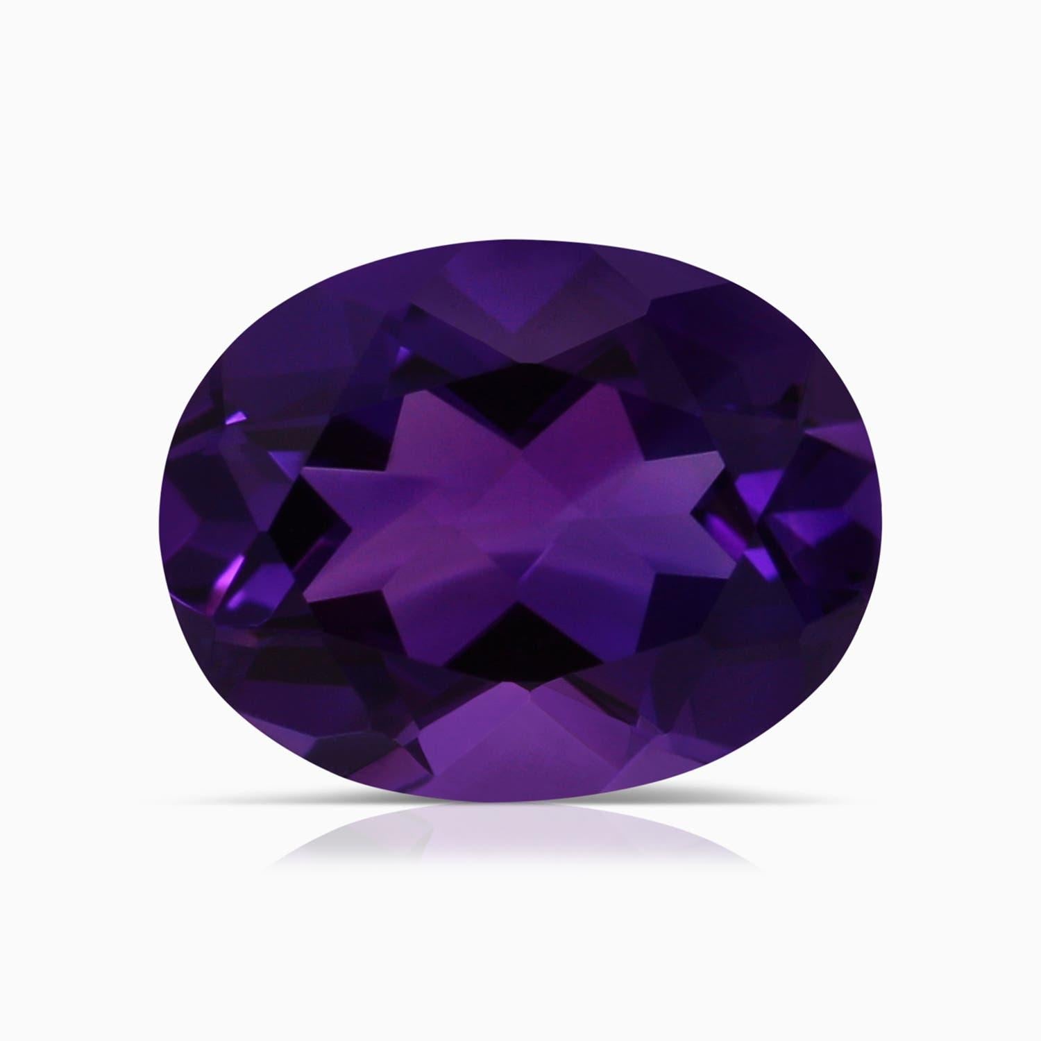 Bague en or 14 carats pour femme, certifiée GIA, de 1,77 ct d'améthyste naturelle en halo Pour femmes en vente