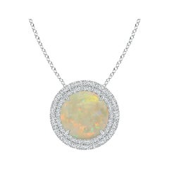 Ciondolo a doppia aureola in oro massiccio 14K di Angara Nature certificato GIA da 2,08 ct.