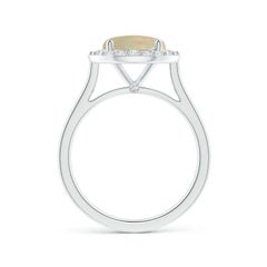 Angara Natural GIA Certified 2.08 ct Opal Halo Ring with Diamonds in 14K Gold