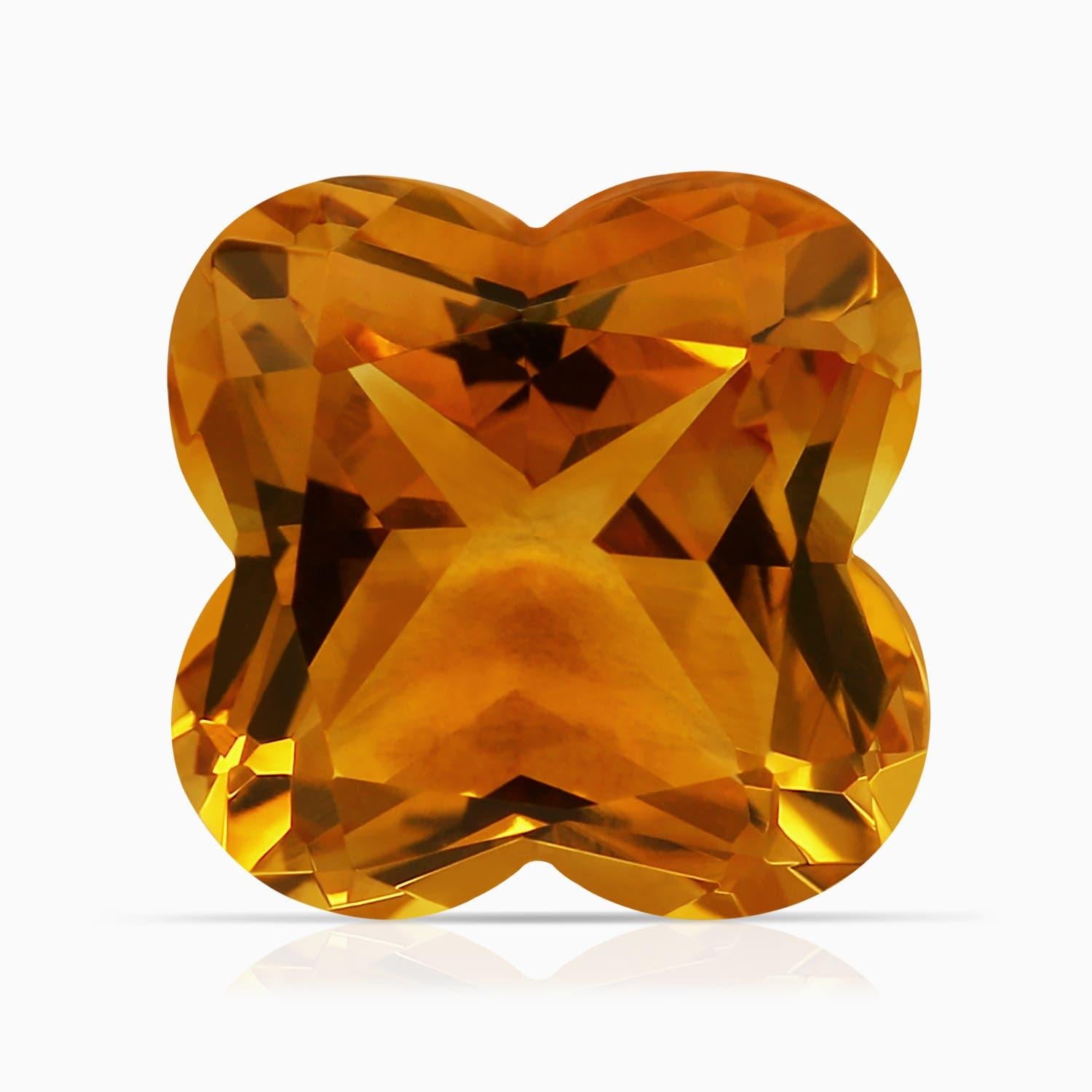 Anello di fidanzamento aureolato con citrino di Angara Nature certificato GIA da 4,04 carati in oro 14K in vendita 3