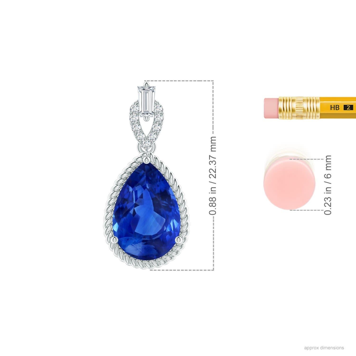 Angara Nature certifié GIA 4.16 ct Blue Sapphire Solitaire en or massif 14K Pour femmes en vente