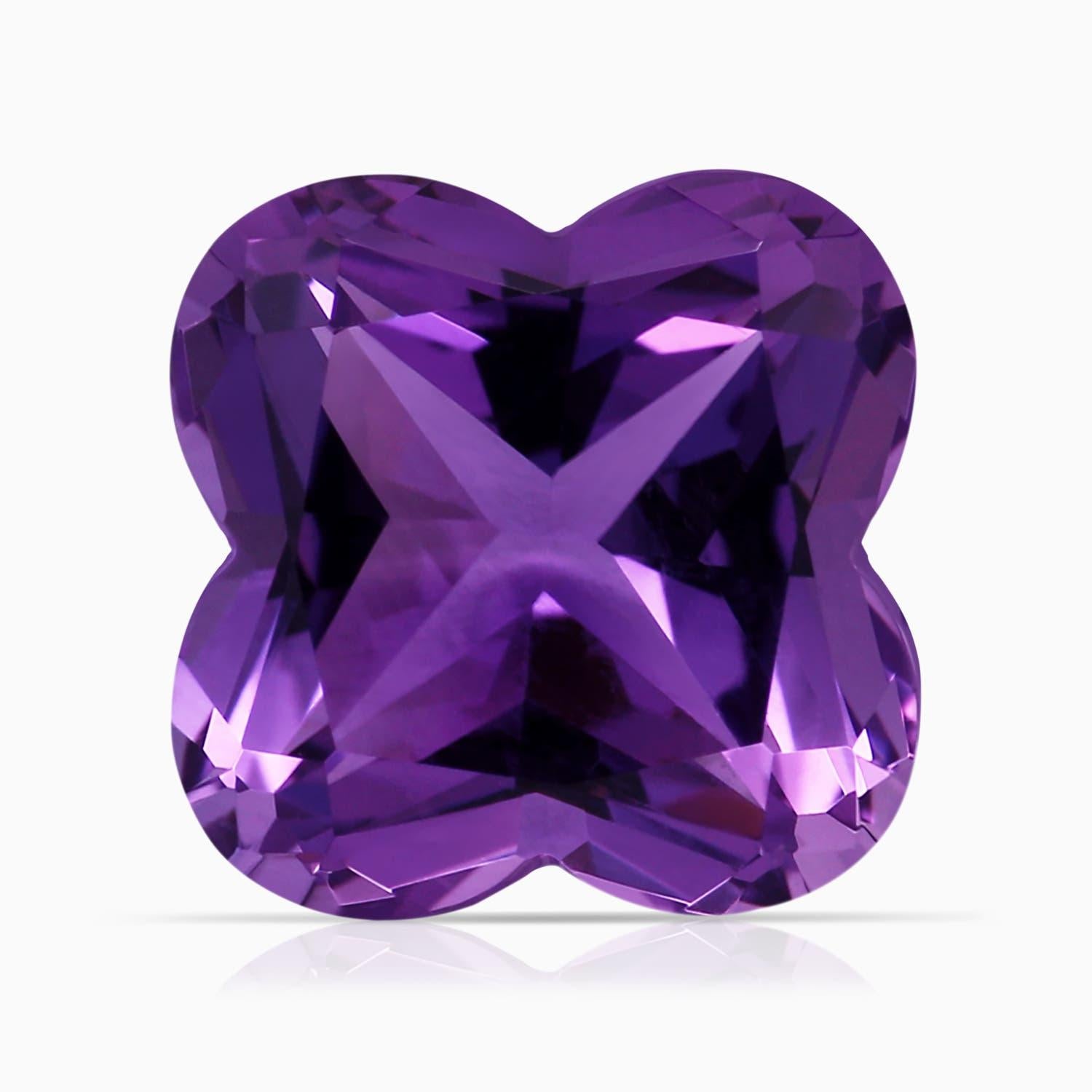Anello di fidanzamento aureolato con ametista di Angara Nature certificata GIA da 4,6 carati in oro 14K in vendita 3