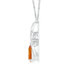 Angara Natural GIA Certified 5.13 ct Citrine Teardrop Pendant in 14K Solid Gold