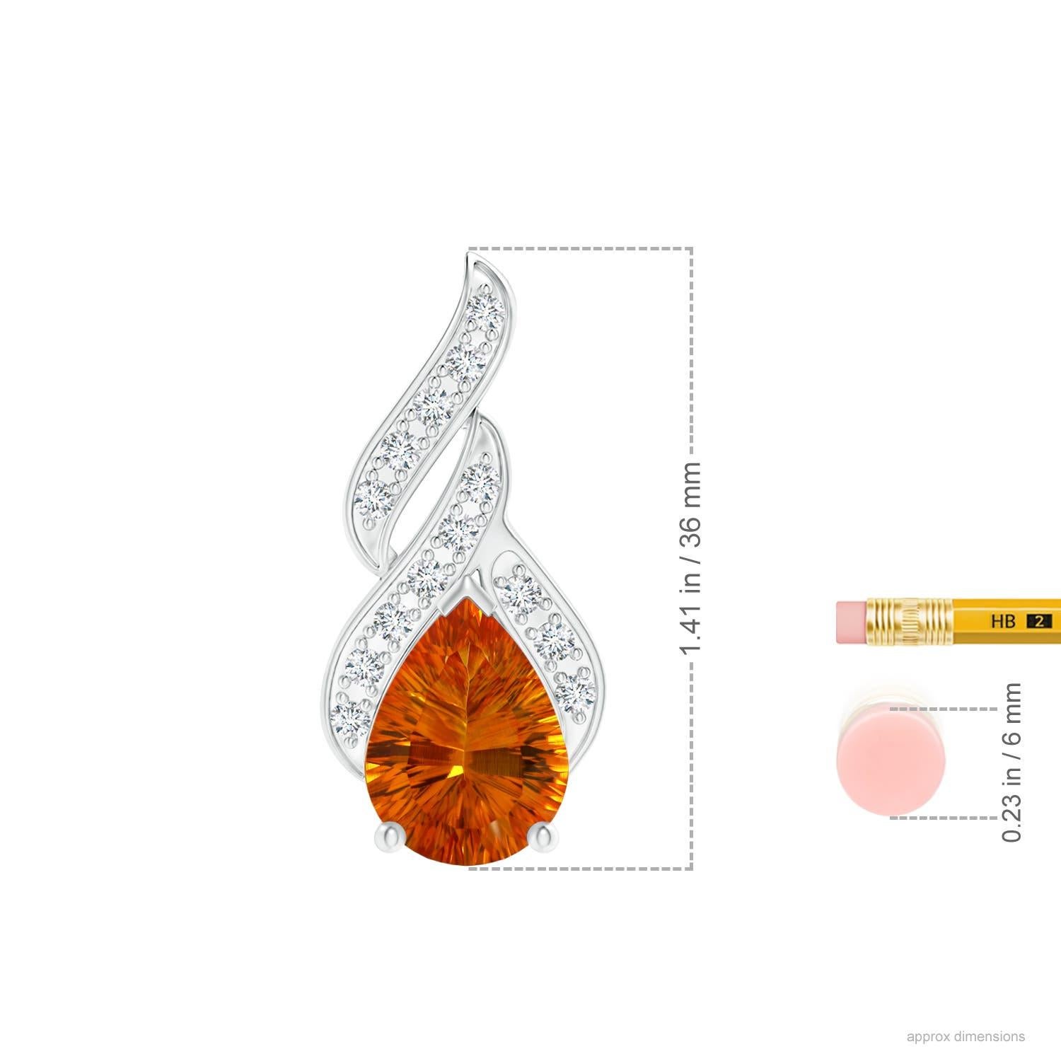 Angara Natural GIA zertifiziert 5,13 ct Citrin Teardrop Anhänger in 14K Solid Gold im Zustand „Neu“ im Angebot in Los Angeles, CA