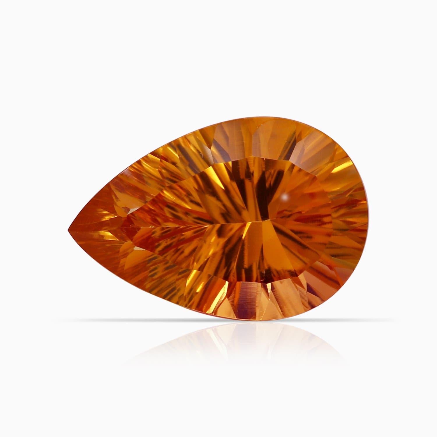 Angara Natural GIA zertifiziert 5,13 ct Citrin Teardrop Anhänger in 14K Solid Gold Damen im Angebot