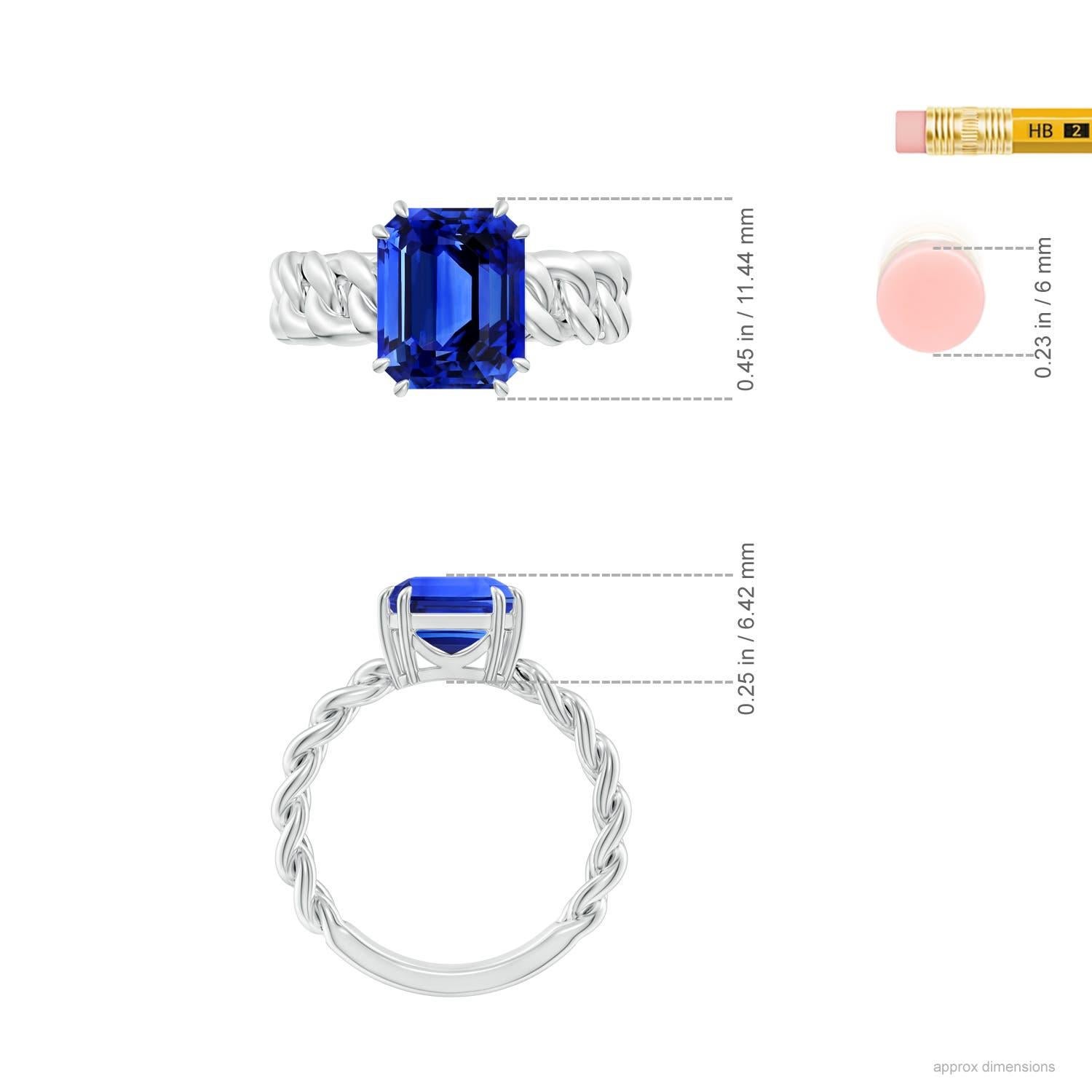 Angara Natural GIA zertifiziert 5,55 ct blauer Saphir Solitär Ring in 14K Gold im Angebot 2