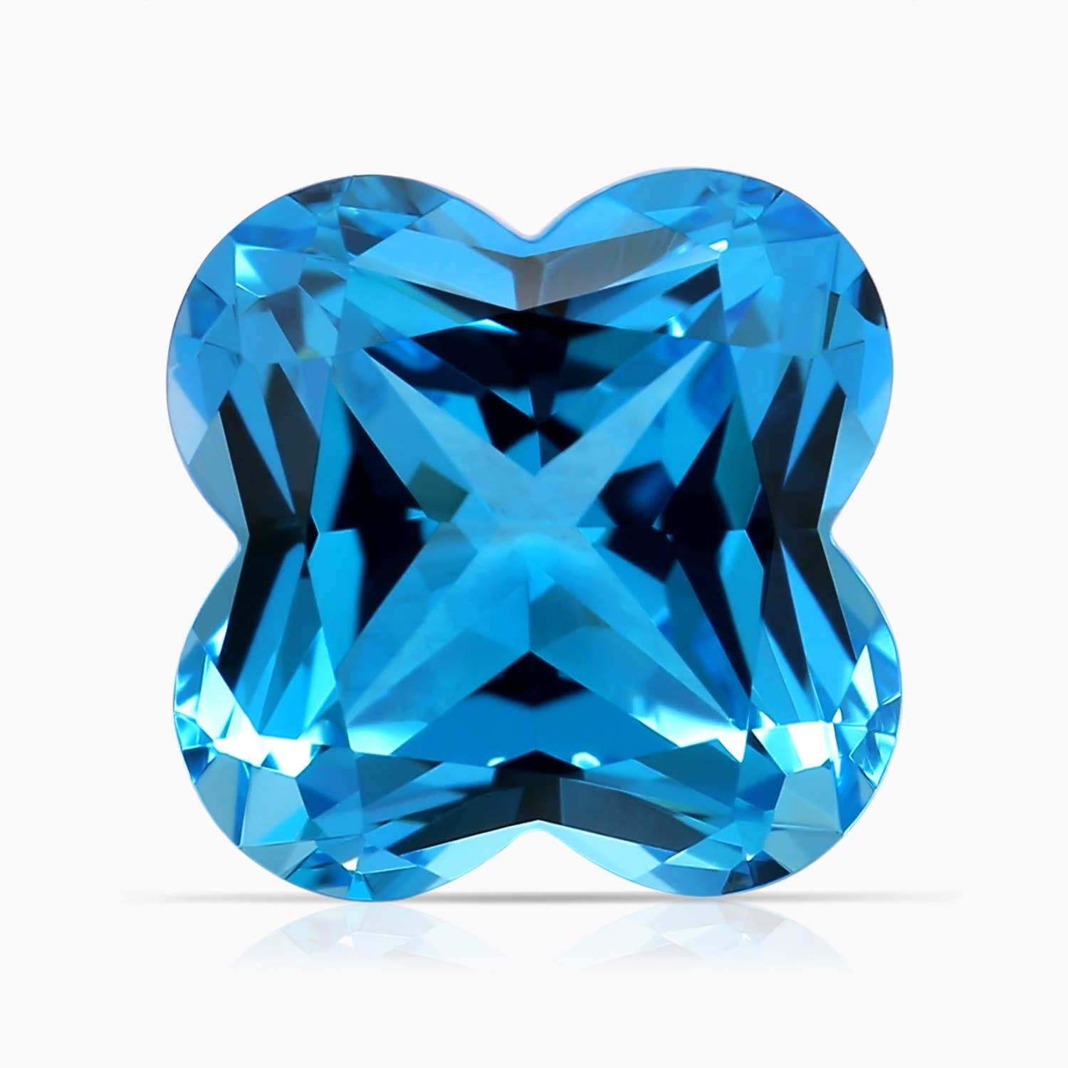 Angara Pendentif en or massif 14K avec topaze bleue suisse certifiée GIA 5.99 ct Naturel en vente 1