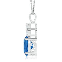 Angara Pendentif solitaire en or 14K avec aigue-marine naturelle certifiée GIA de 6,85 ct