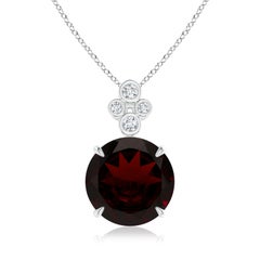 Angara Natural GIA zertifiziert 8,62 ct Granat-Anhänger mit Diamant in 14K Gold