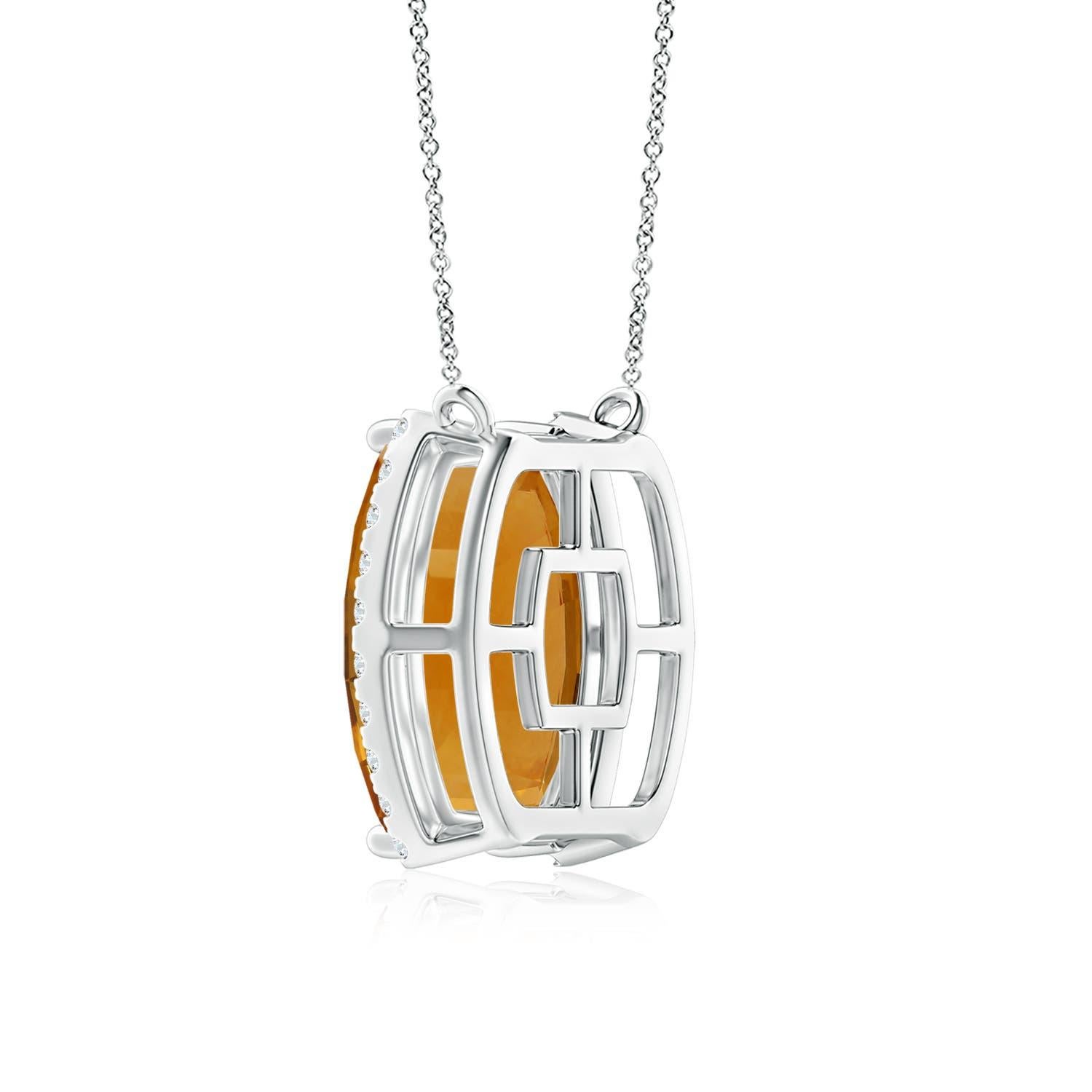 Angara Natural GIA-zertifiziert 8,91 ct Citrin und Diamant-Bar-Anhänger in 14K Gold (Gemischter Schliff) im Angebot