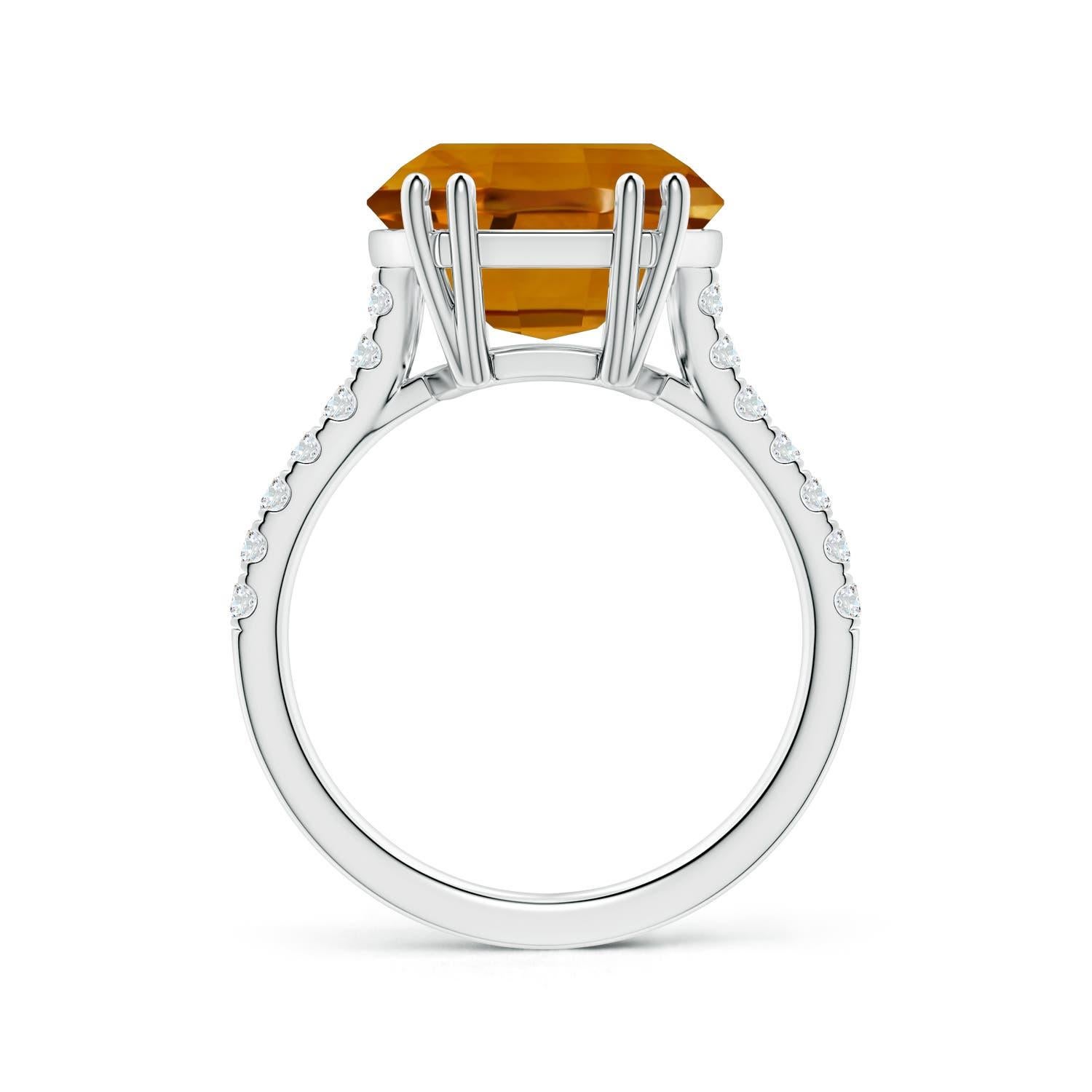 Angara Natural GIA zertifiziert 8,91ct Citrin Solitär Ring in 14K Gold für Frauen (Gemischter Schliff) im Angebot