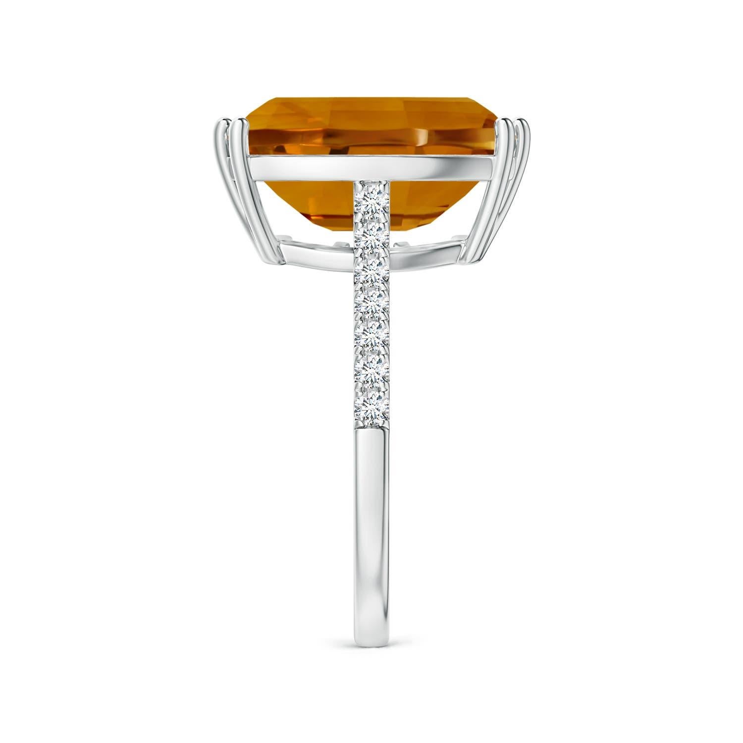 Angara Natural GIA zertifiziert 8,91ct Citrin Solitär Ring in 14K Gold für Frauen im Zustand „Neu“ im Angebot in Los Angeles, CA