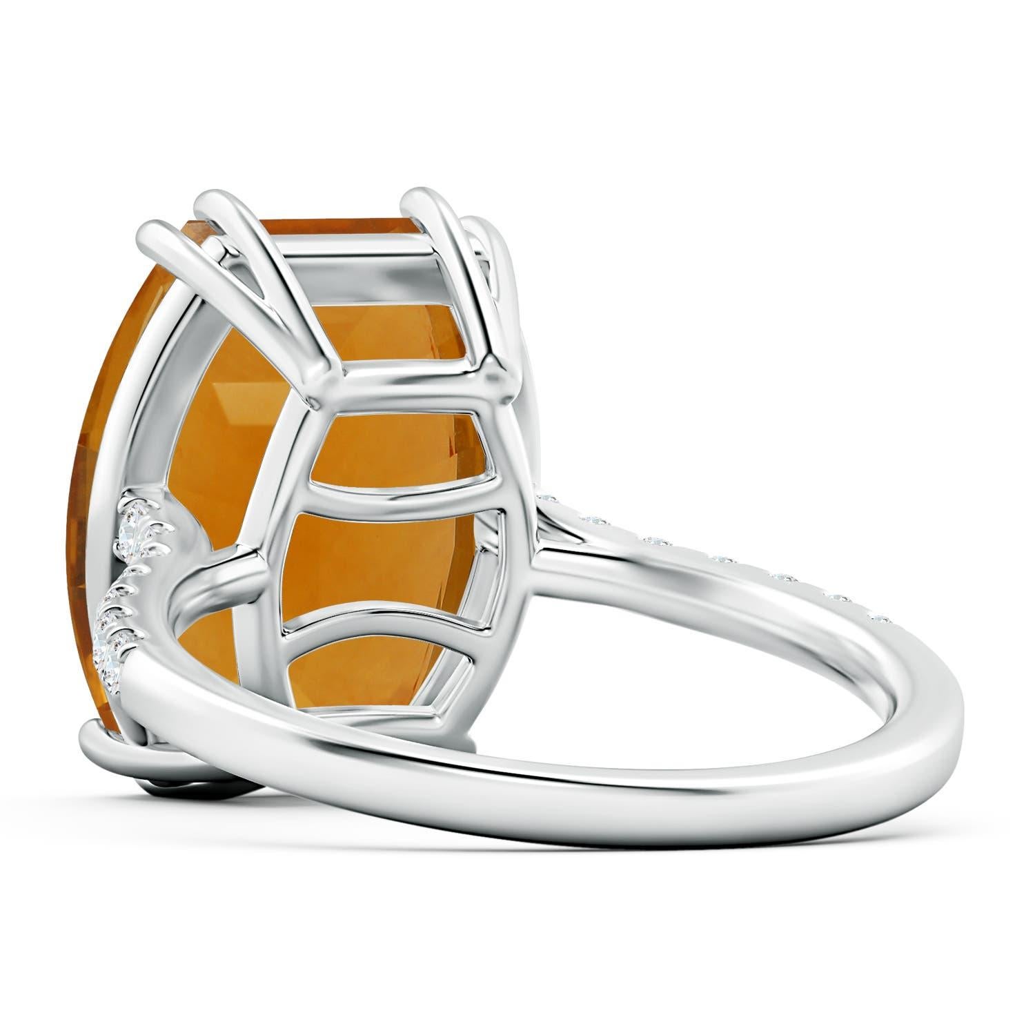 Angara Natural GIA zertifiziert 8,91ct Citrin Solitär Ring in 14K Gold für Frauen Damen im Angebot