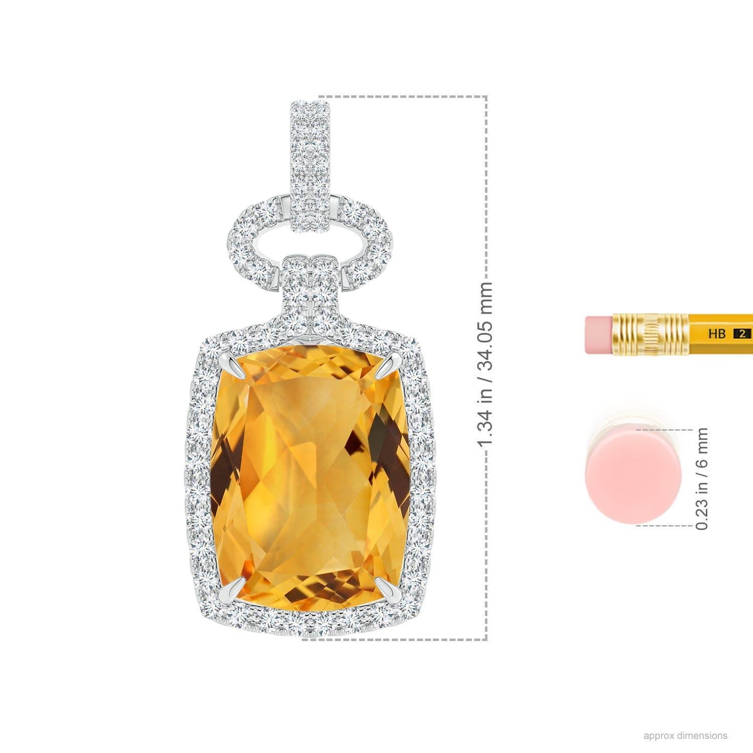 De las mujeres Angara Colgante de Citrino Natural Certificado GIA de 8,92 ct en Oro Macizo de 14 quilates para Mujer en venta