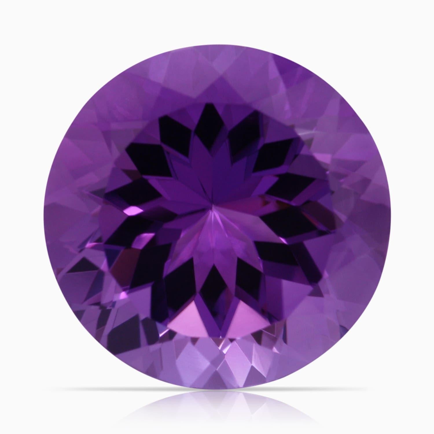 Angara Bague en or 14 carats avec halo d'améthyste et de diamant certifiée GIA 9,28 ct Naturel en vente 1