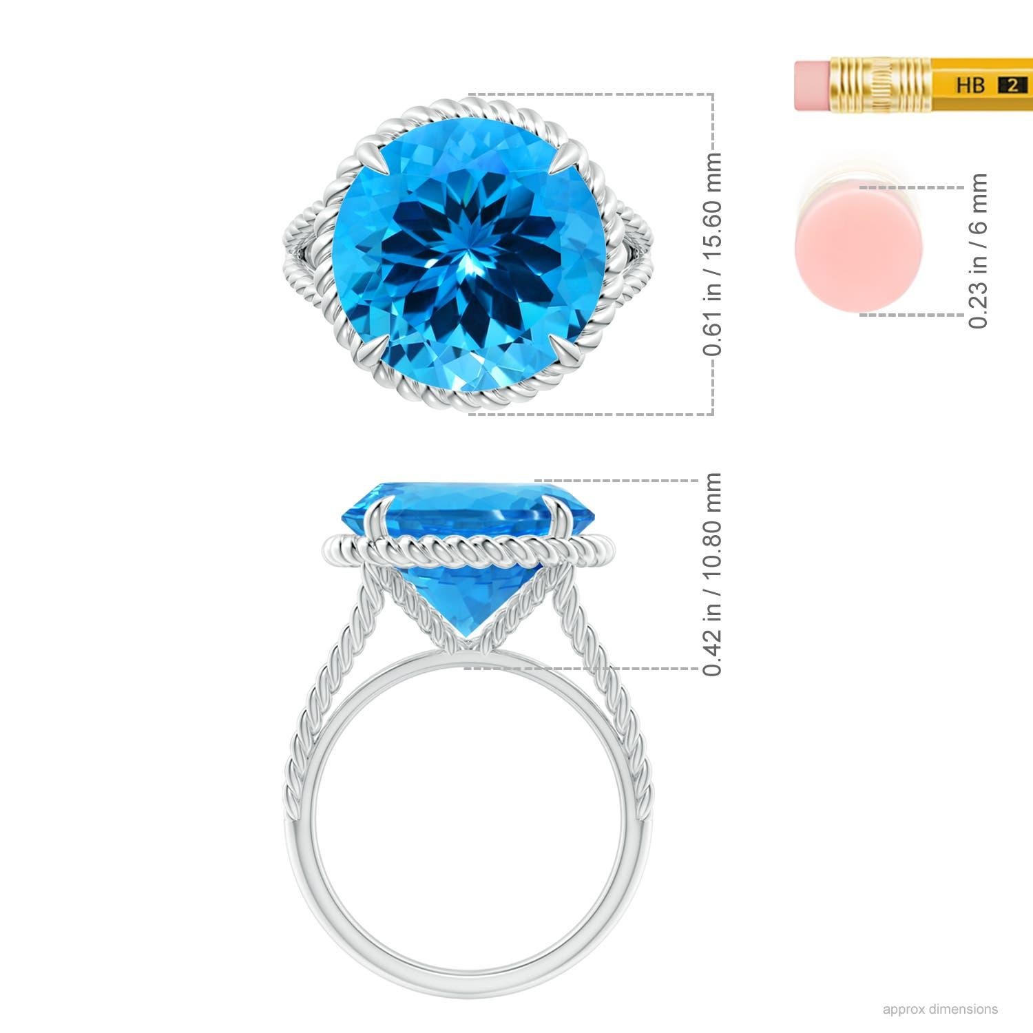 De las mujeres Anillo Angara Natural Azul Suizo Certificado GIA de 9,81 ct en oro macizo de 14 quilates para mujer en venta
