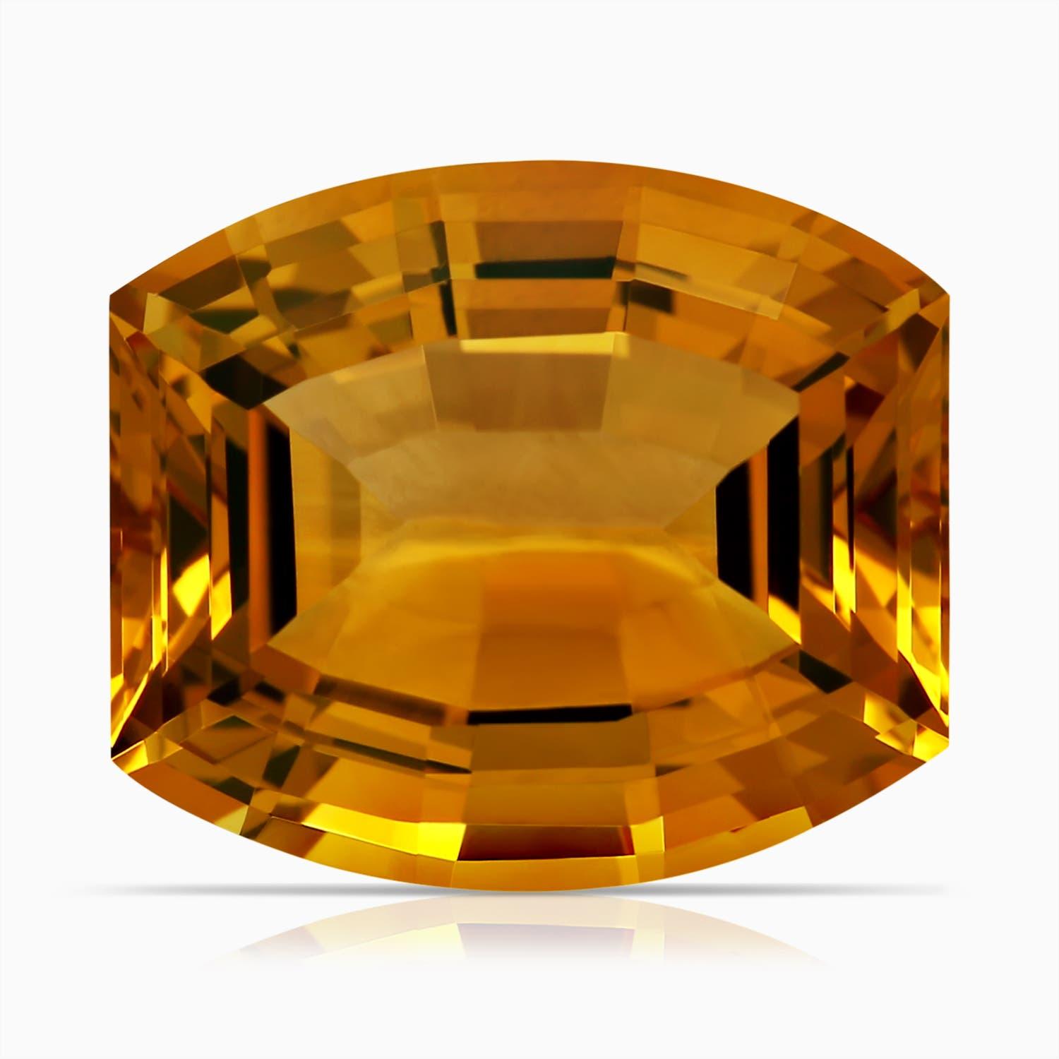 Ciondolo a forma di barile con Citrino naturale di 8,91 carati certificato GIA di Angara in oro 14K in vendita 1