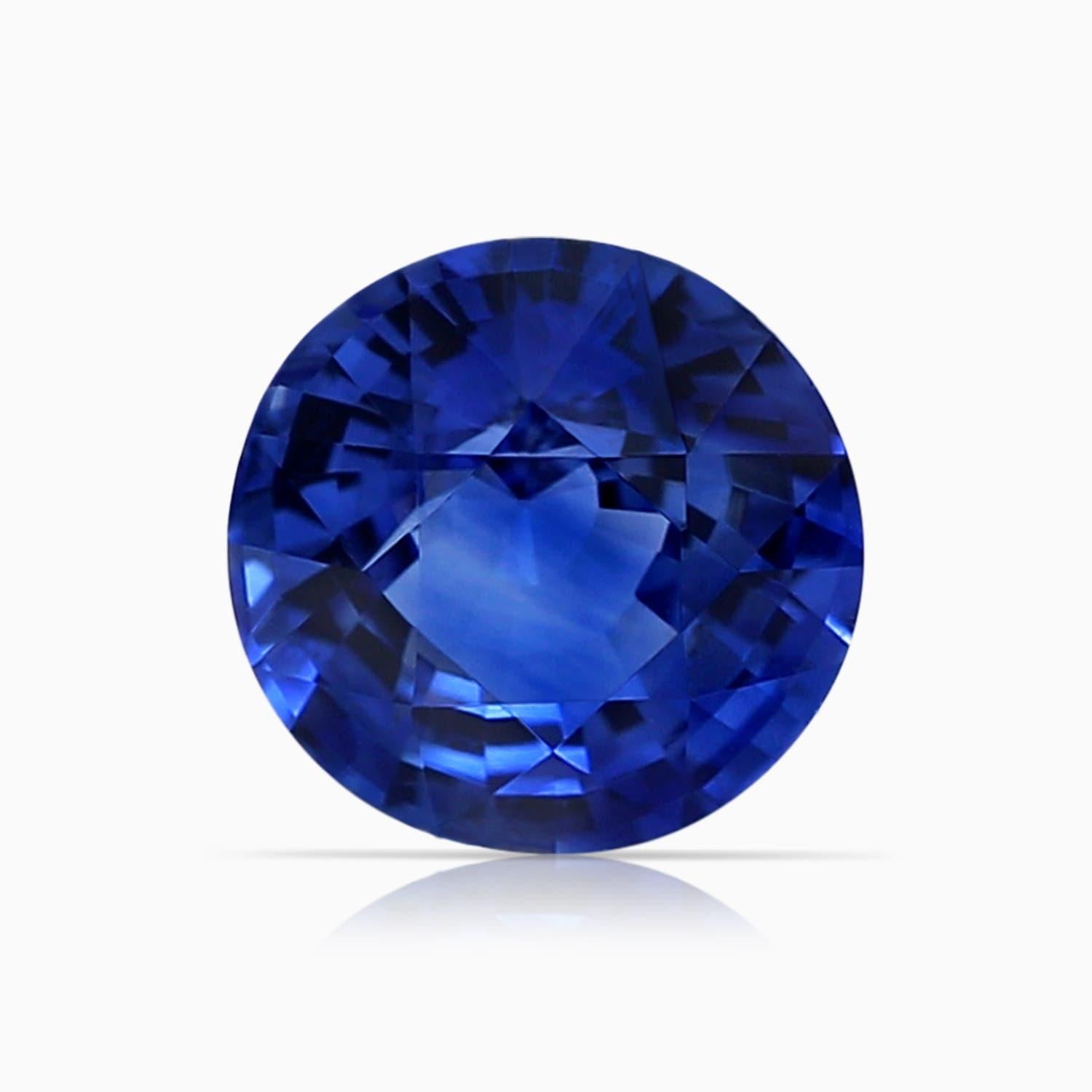 Anello aureola con zaffiro blu certificato GIA di Angara e diamante in oro 14K in vendita 1