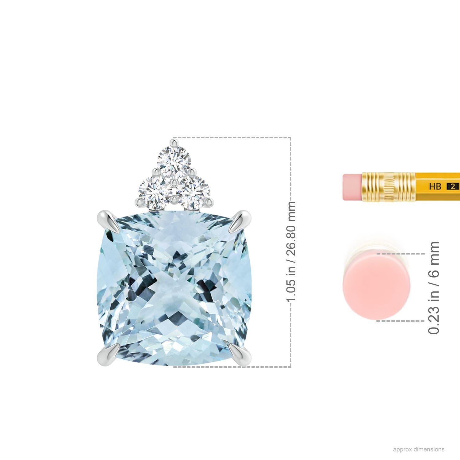 Donna Ciondolo con acquamarina naturale da 11,39 carati certificato GIA di Angara in oro 14K in vendita