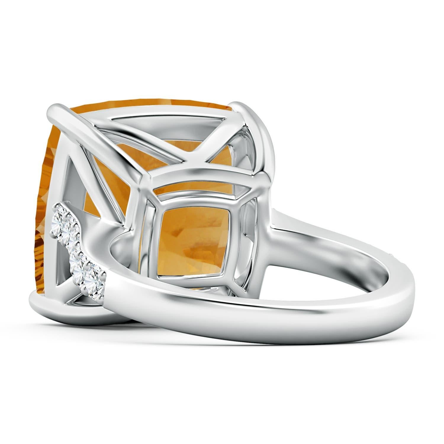 Donna Anello cocktail con citrino di 12 ct certificato GIA di Angara Nature in oro 14 carati in vendita