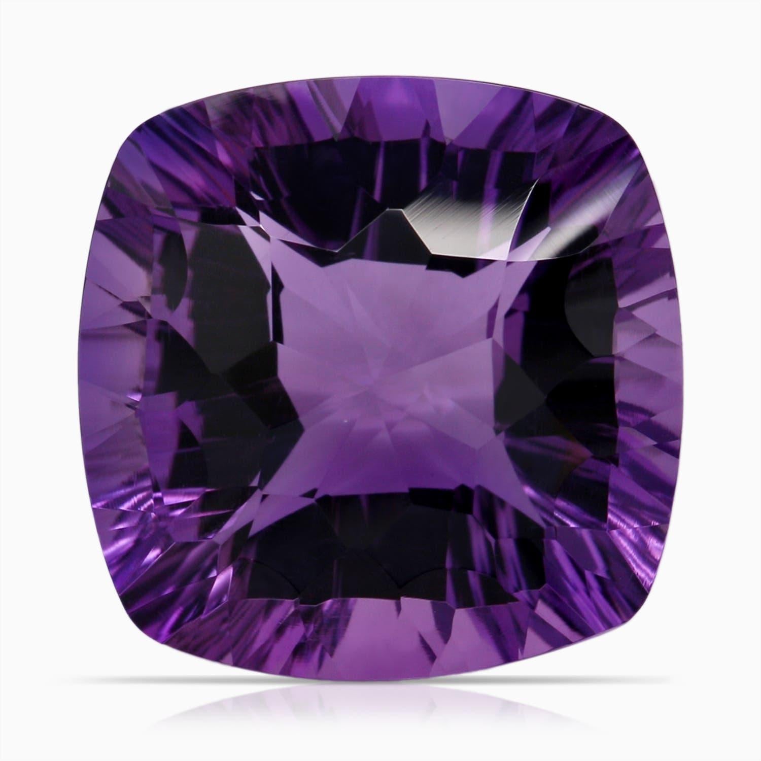 Anello con ametista e diamante Angara Nature certificato GIA a cuscino da 13,07 carati in oro 14K in vendita 3