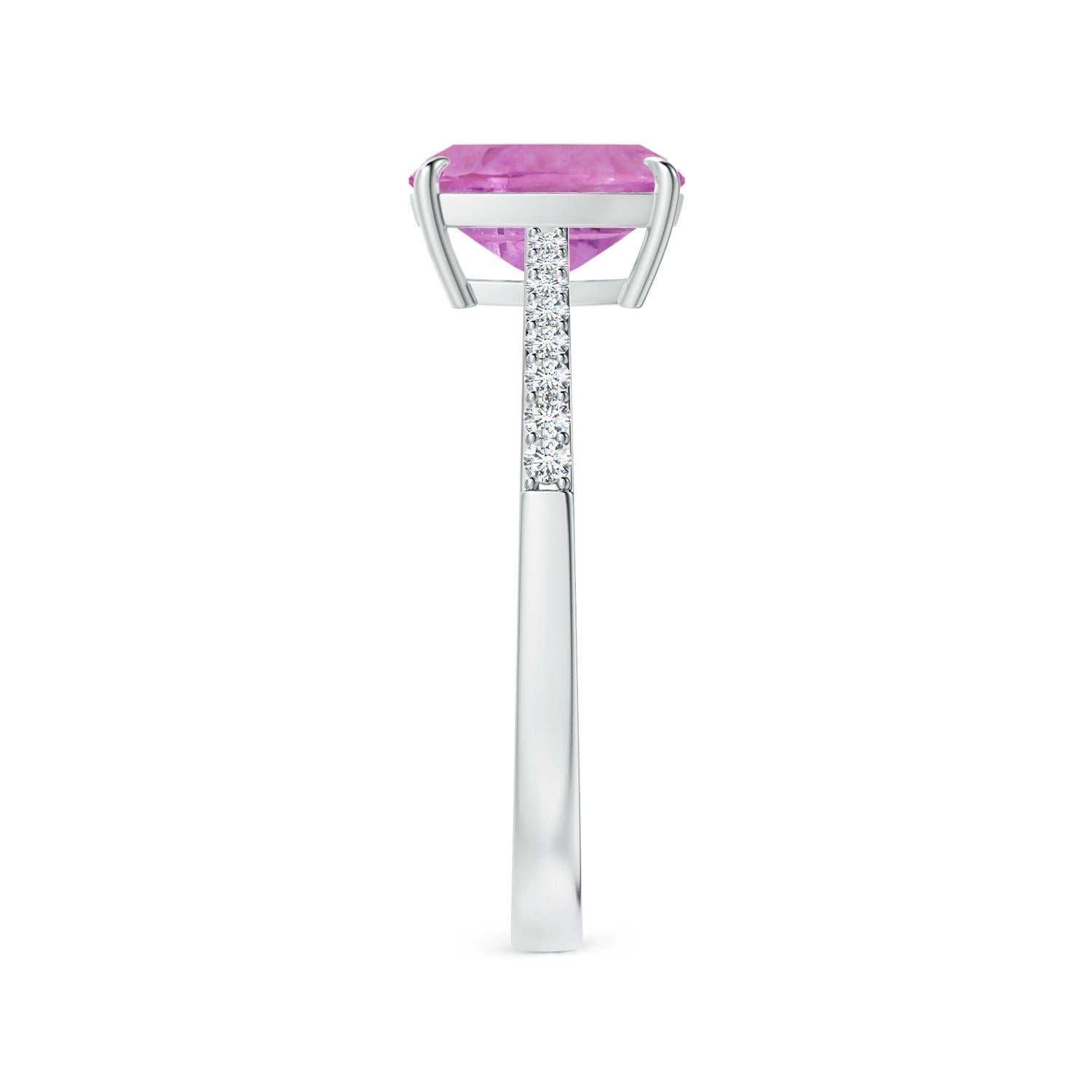 Taglio cuscino Anello con zaffiro rosa Angara Nature certificato GIA da 1,56 carati in oro massiccio 14 carati in vendita