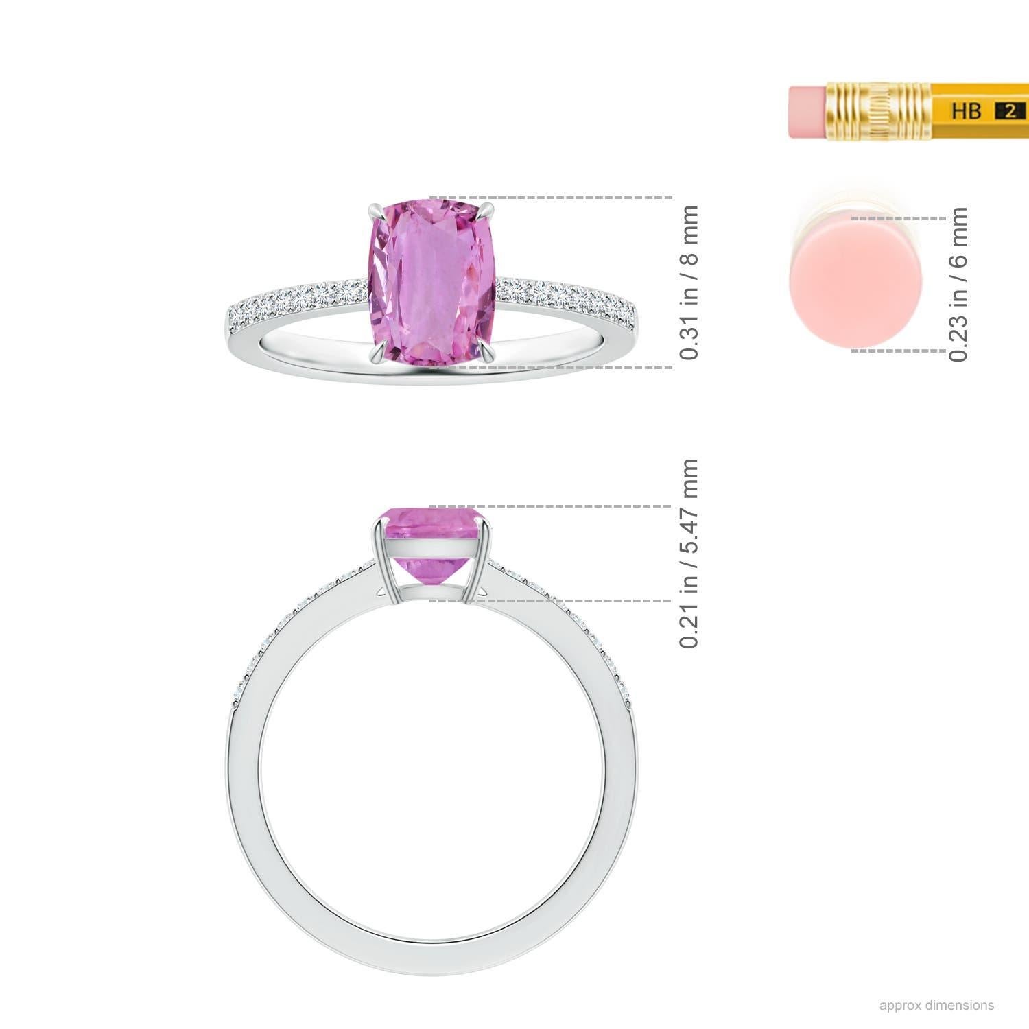 Donna Anello con zaffiro rosa Angara Nature certificato GIA da 1,56 carati in oro massiccio 14 carati in vendita