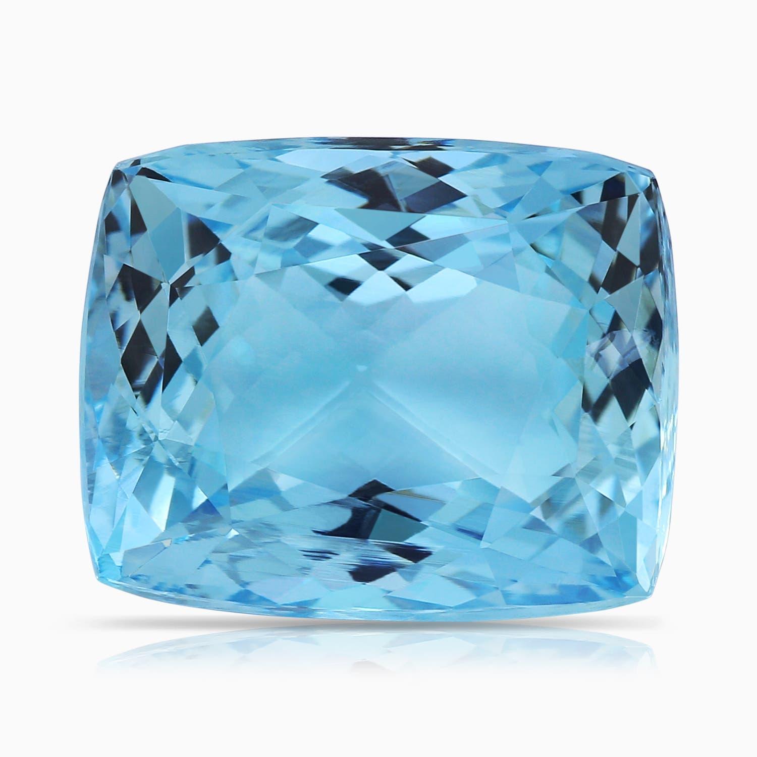 Angara Bague en or massif 14K avec aigue-marine coussin certifiée GIA de 16,27 ct Naturelle en vente 3