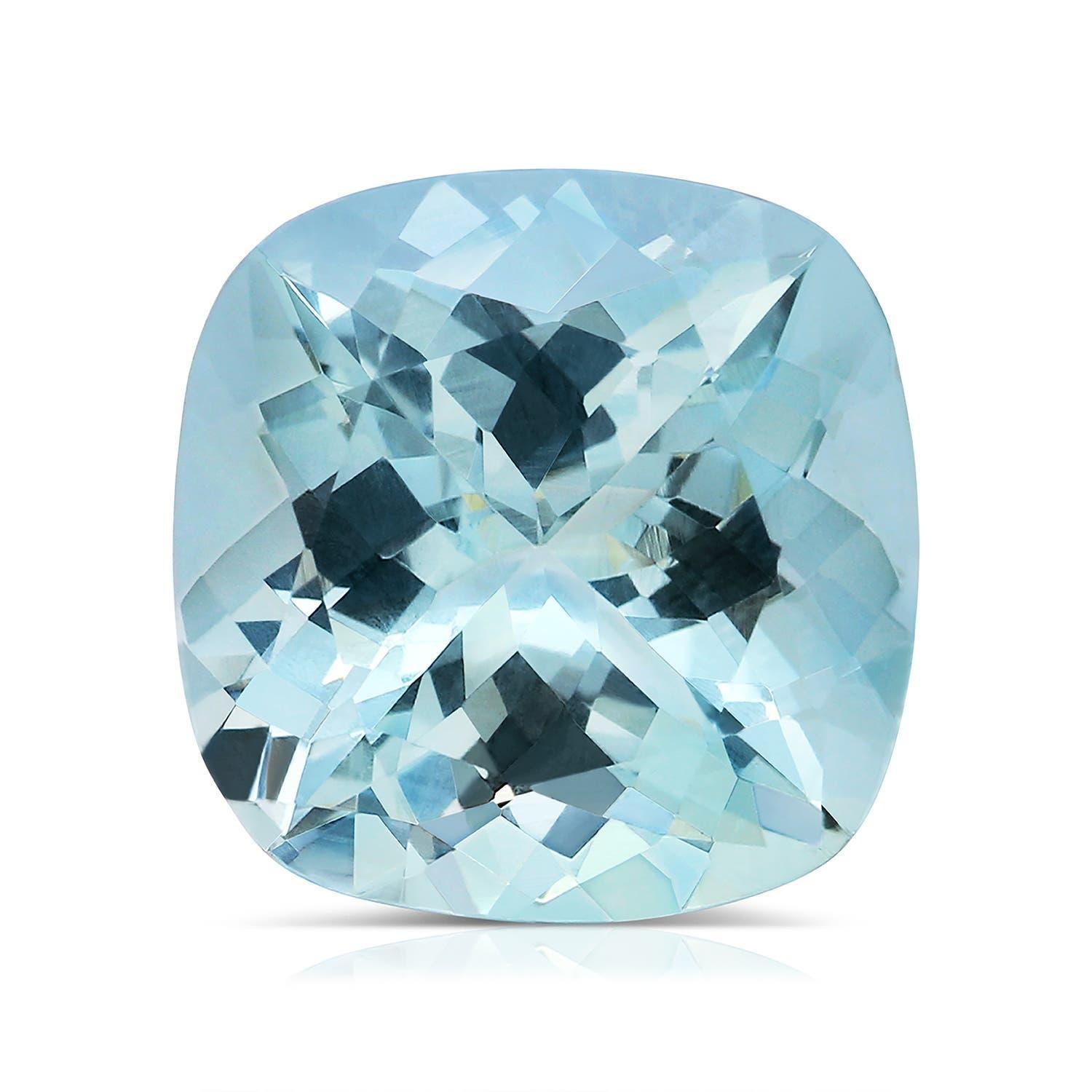 Anello aureolato con acquamarina da 3,51 carati certificato GIA di Angara Nature in oro 14 carati in vendita 1