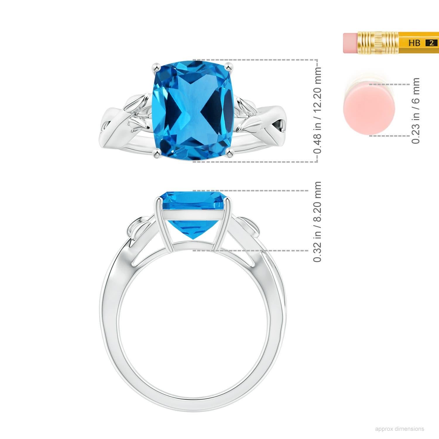 Donna Anello Angara in oro 14K con cuscino naturale certificato GIA da 4,45 ct. in vendita