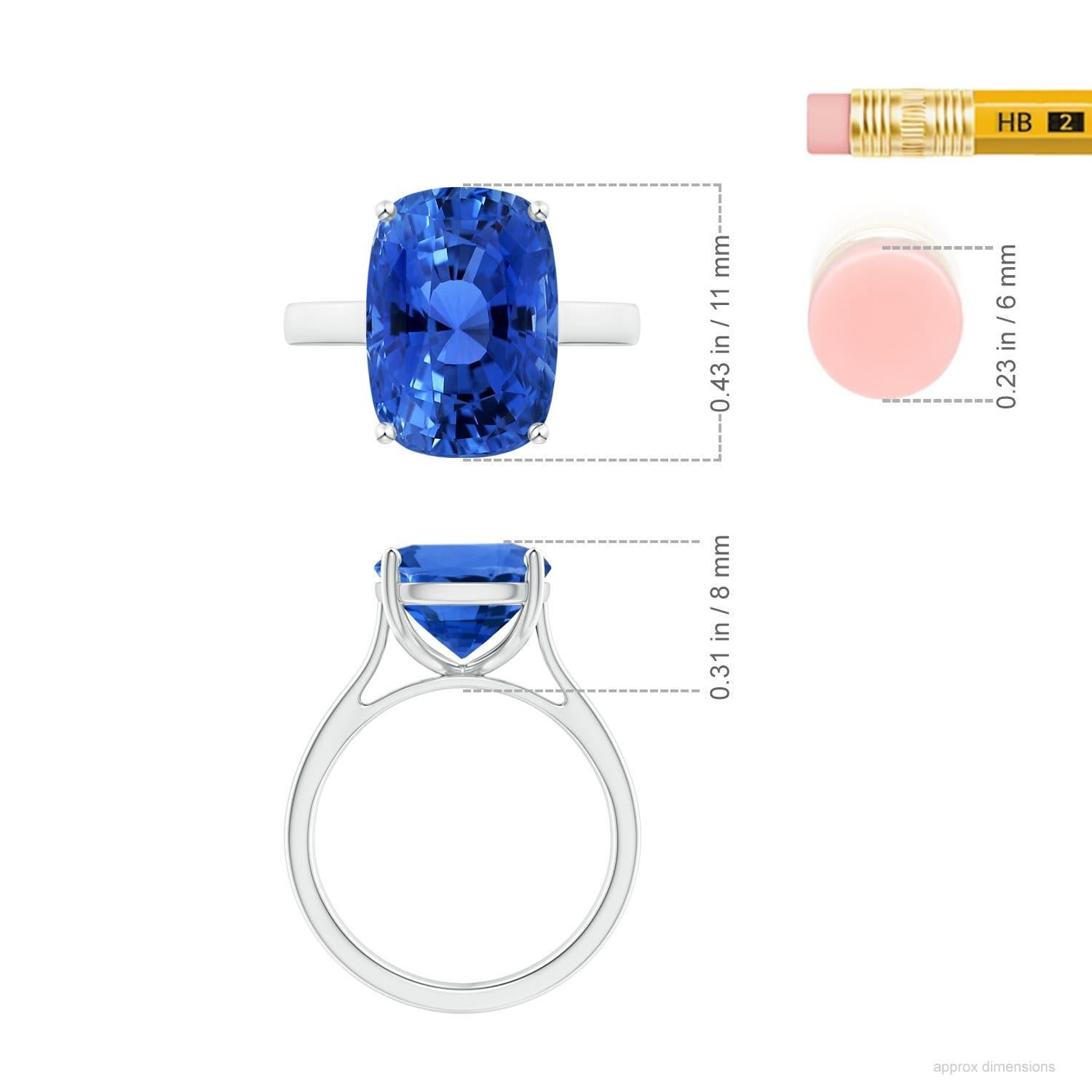 Angara Nature certifié GIA 7.06ct saphir solitaire or 14K en vente 1